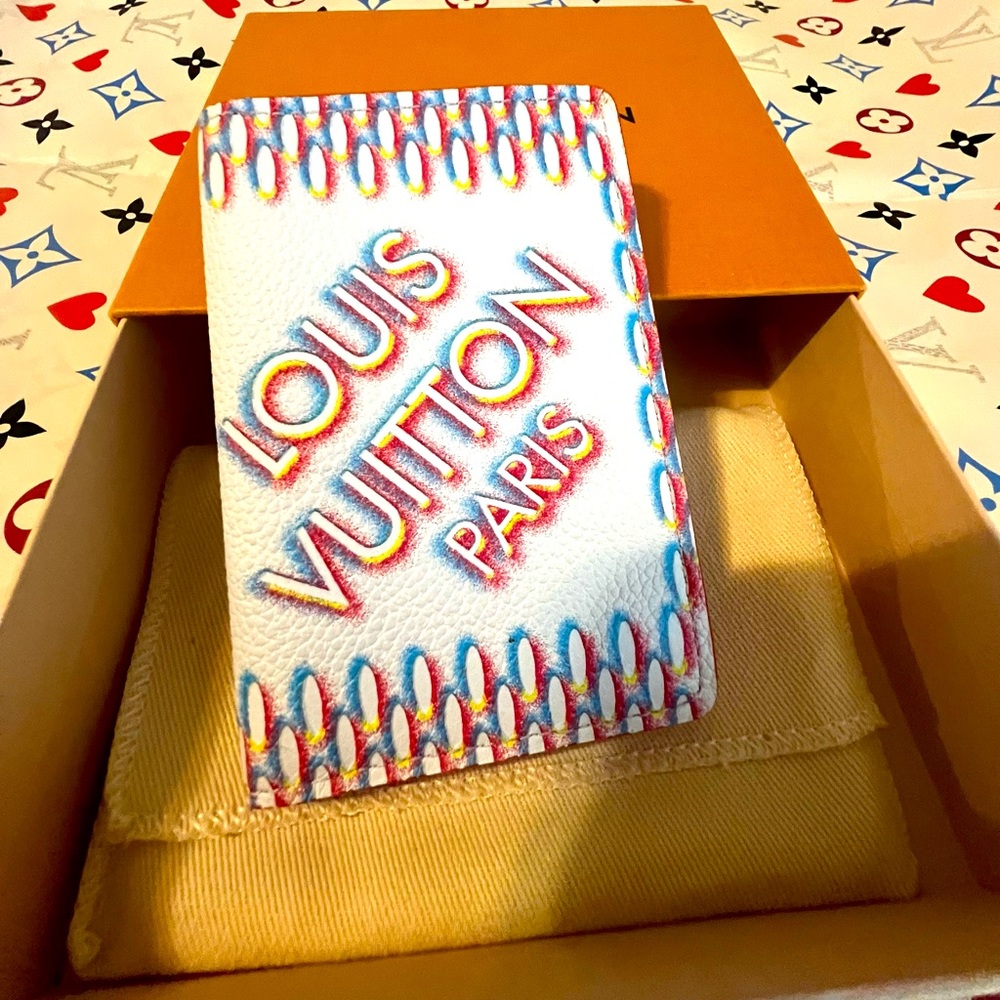 🩵❤️💛Louis Vuitton Virgil Abloh Monogram Spray Pocket Organizer❤️💛🩵